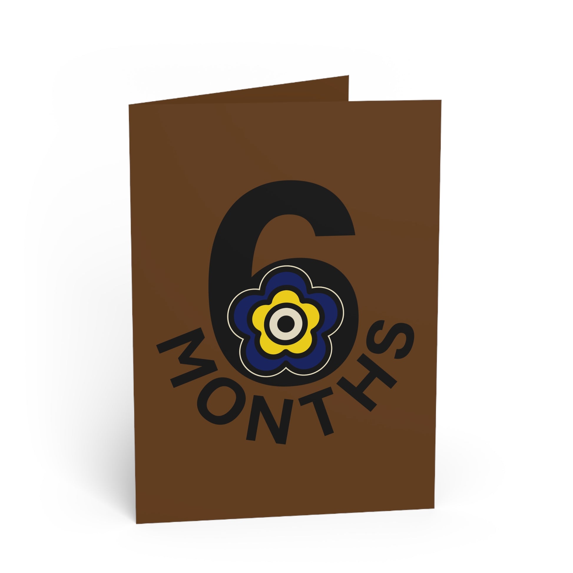 P🌺🌺P2Poppies 6 Months Milestone Greeting Card