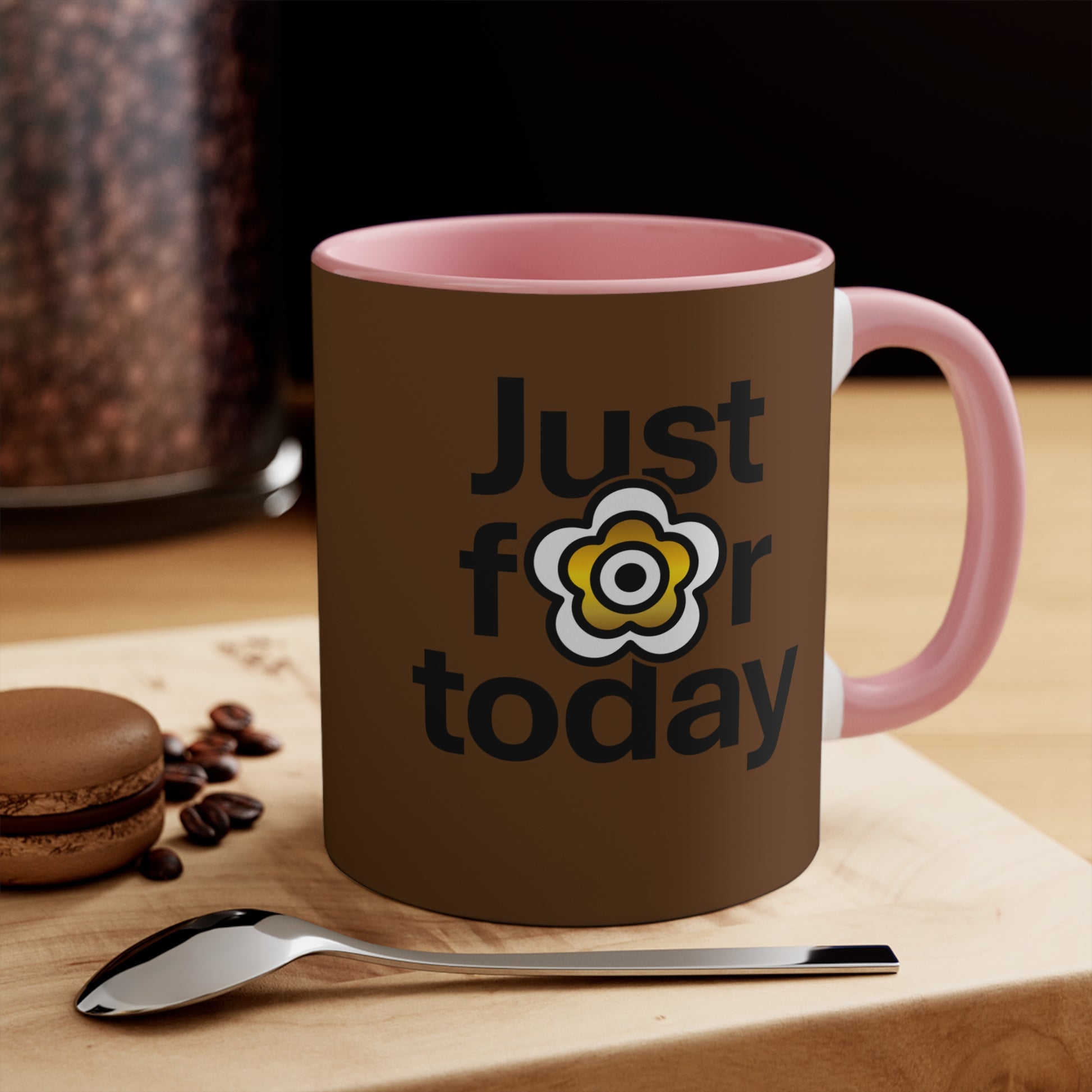 P🌺🌺P2Poppies Just for Today – Motivational Recovery Mug