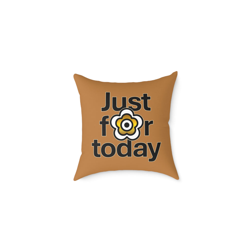 P🌺🌺P2Poppies Just for Today 16" x 16" Cushion – Recovery Inspiration Pillow