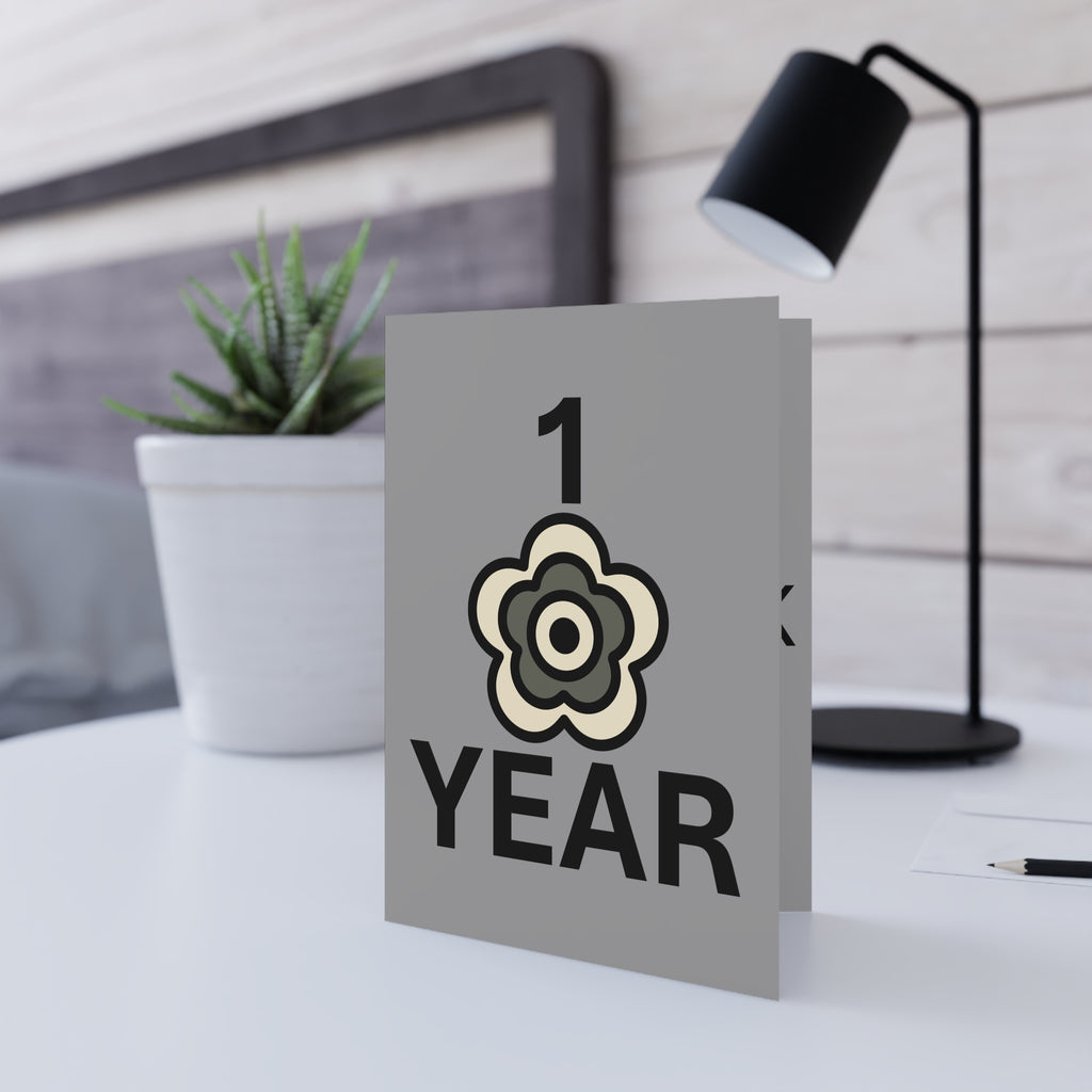 P🌺🌺P2Poppies 1 Year Milestone Greeting Card