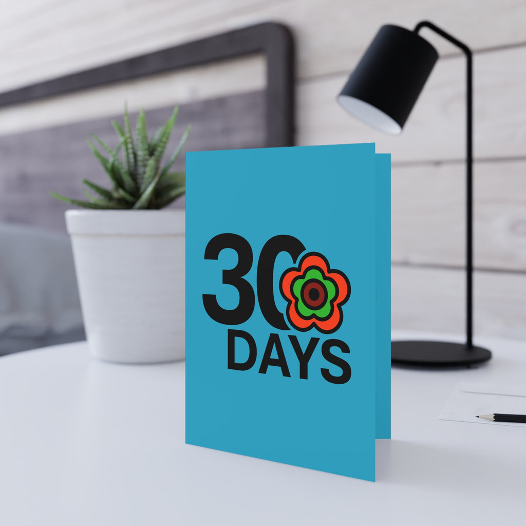 P🌺🌺P2Poppies 30 Days Milestone Greeting Card