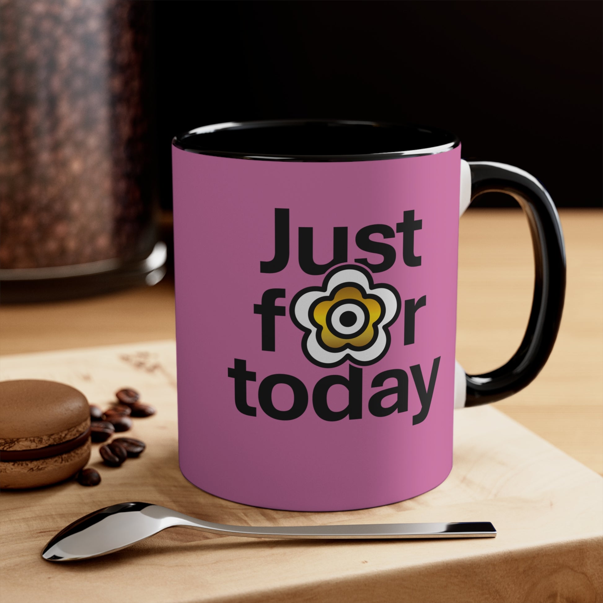 P🌺🌺P2Poppies Just for Today – Motivational Recovery Mug