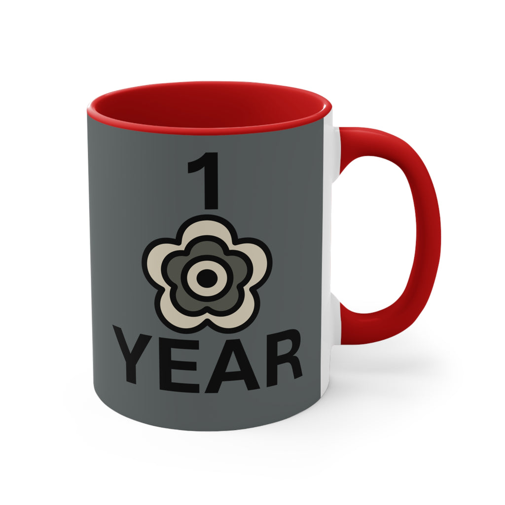 P🌺🌺P2Poppies 1 Year – Motivational Recovery Mug