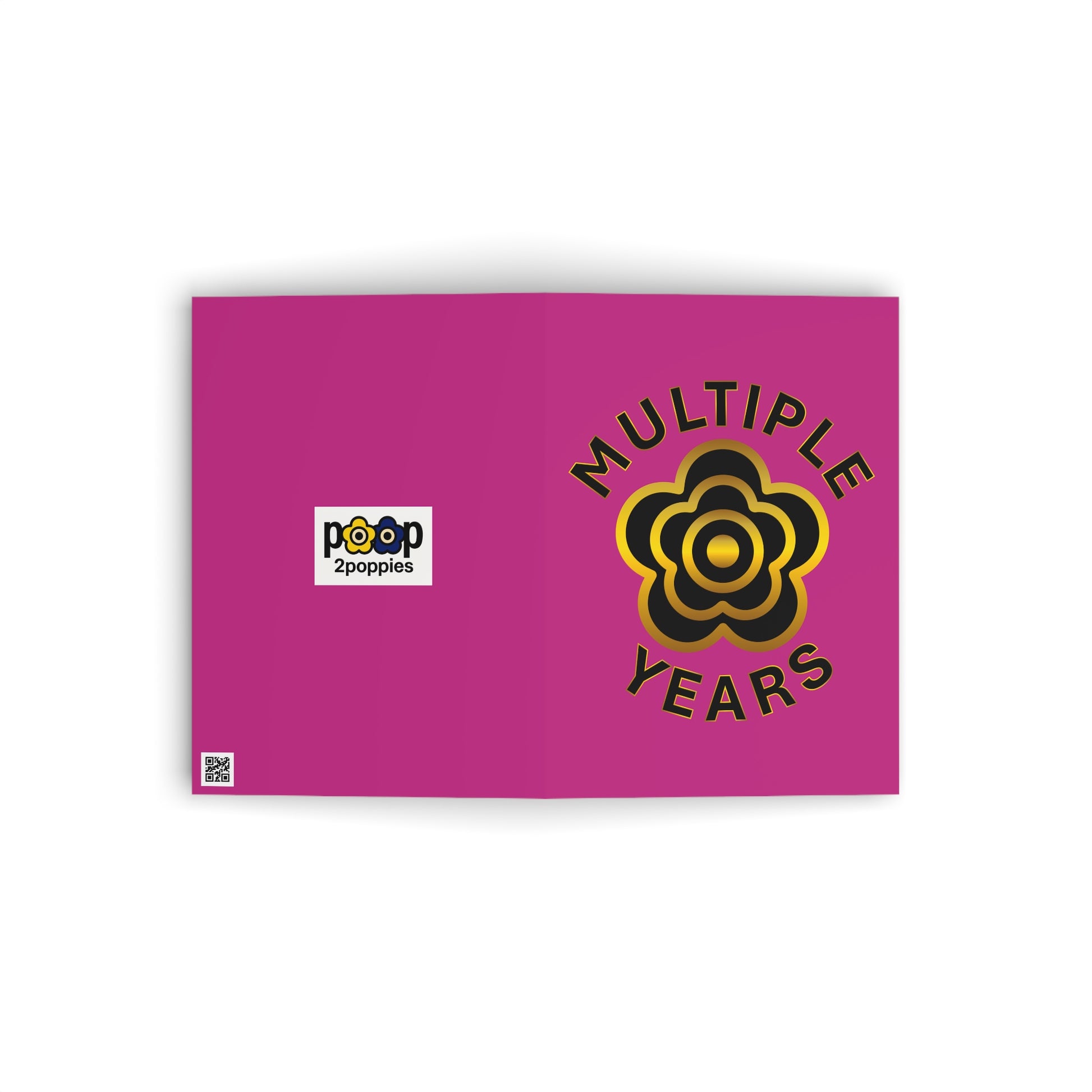 P🌺🌺P2Poppies Multiple Years Milestone Greeting Card