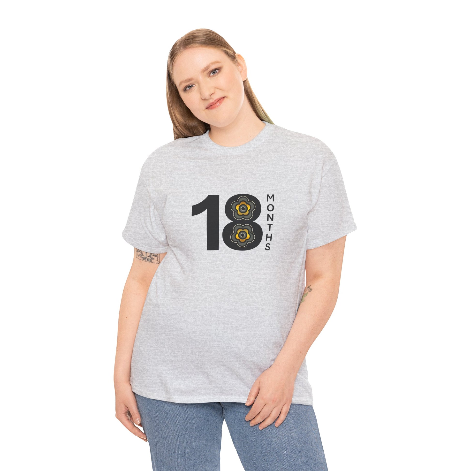 P🌺🌺P2Poppies 18 Months Sober – Motivational Recovery T-Shirt