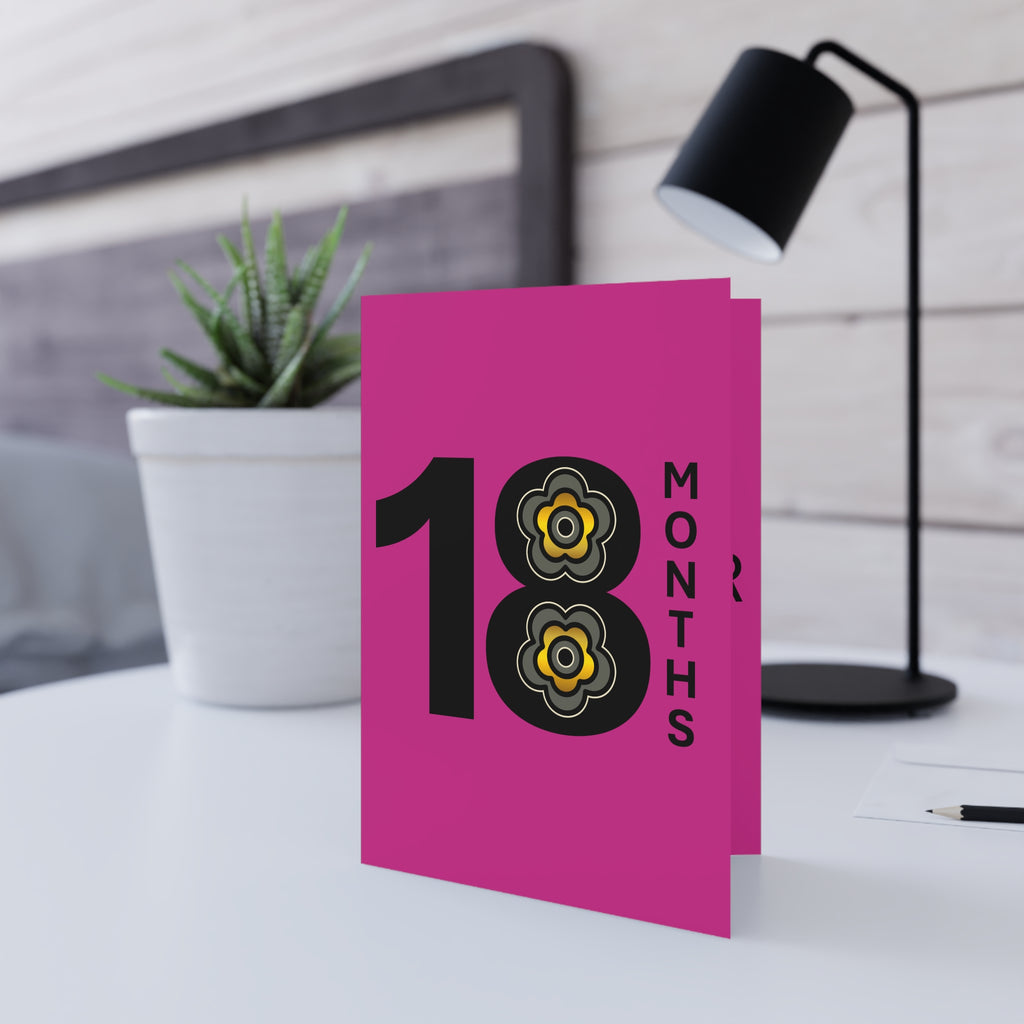 P🌺🌺P2Poppies 18 Months Milestone Greeting Card