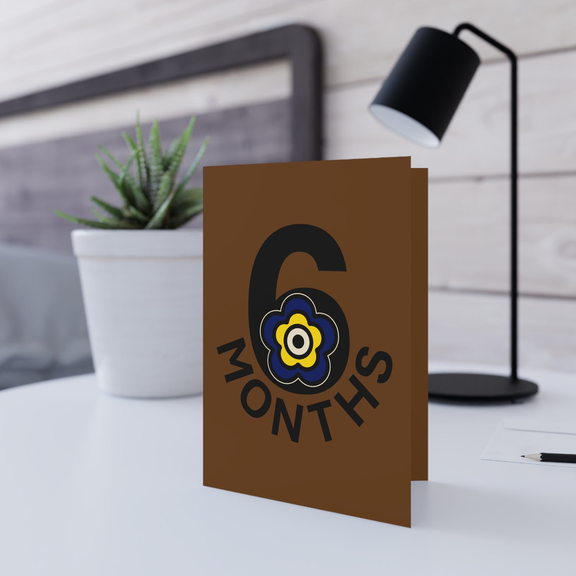 P🌺🌺P2Poppies 6 Months Milestone Greeting Card