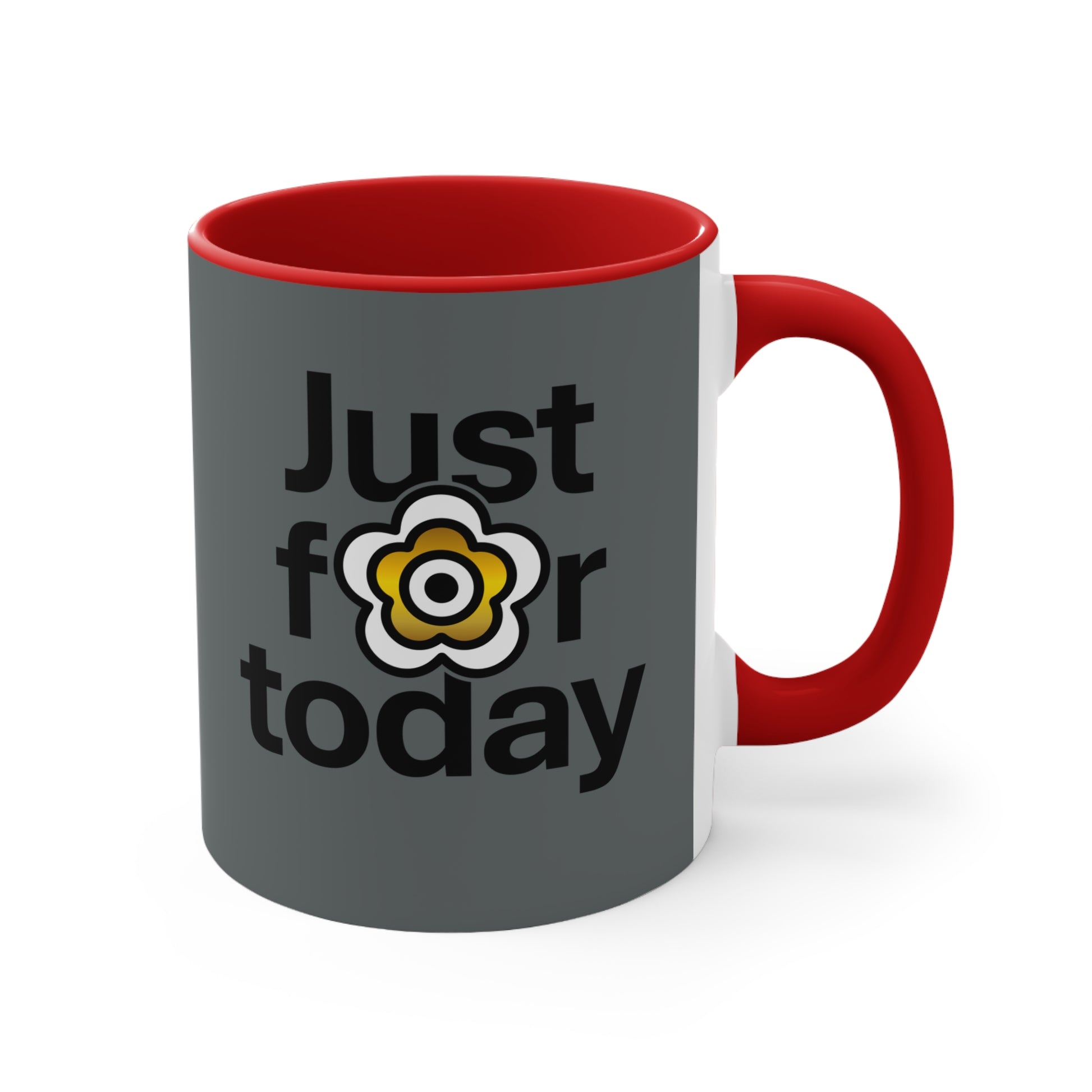 P🌺🌺P2Poppies Just for Today – Motivational Recovery Mug