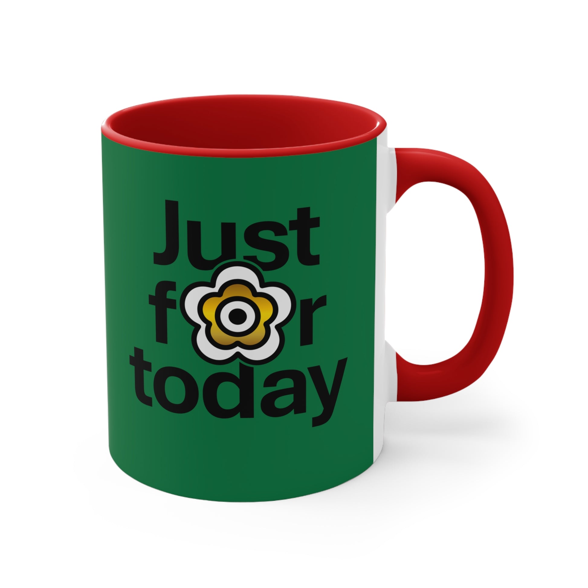 P🌺🌺P2Poppies Just for Today – Motivational Recovery Mug