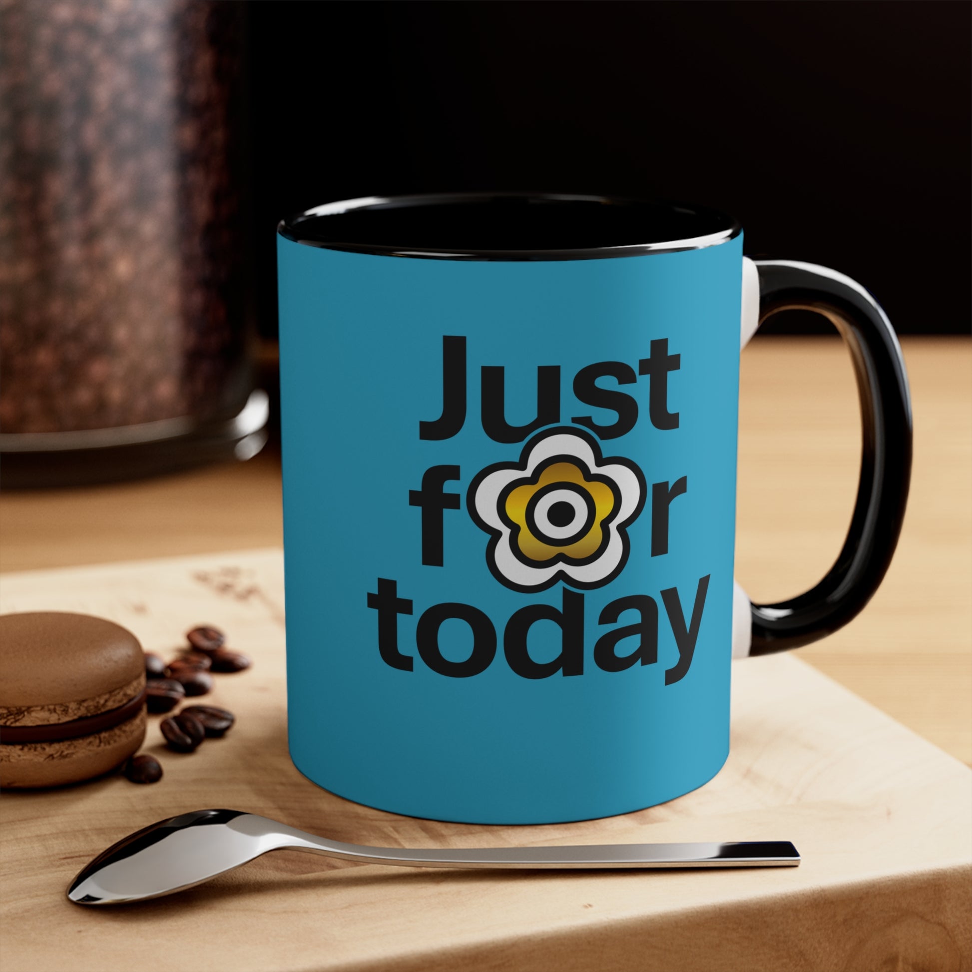 P🌺🌺P2Poppies Just for Today – Motivational Recovery Mug