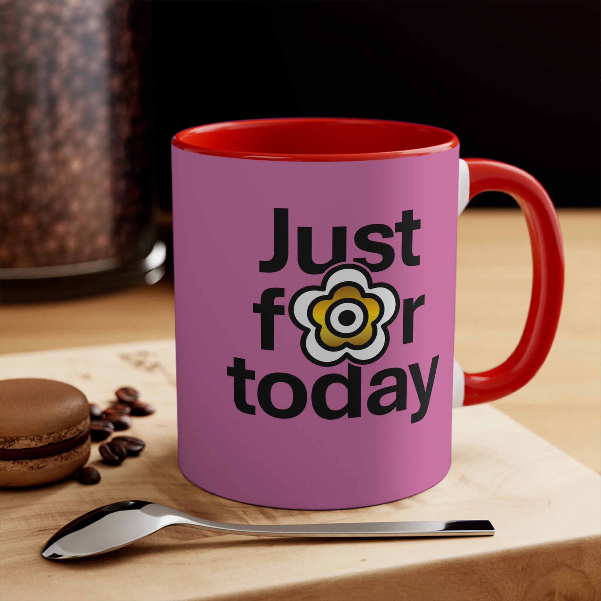 P🌺🌺P2Poppies Just for Today – Motivational Recovery Mug