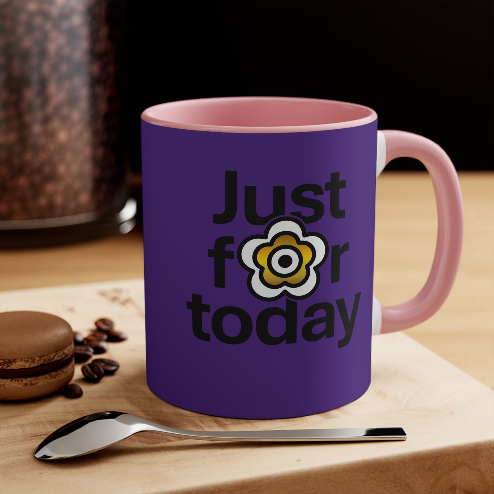 P🌺🌺P2Poppies Just for Today – Motivational Recovery Mug