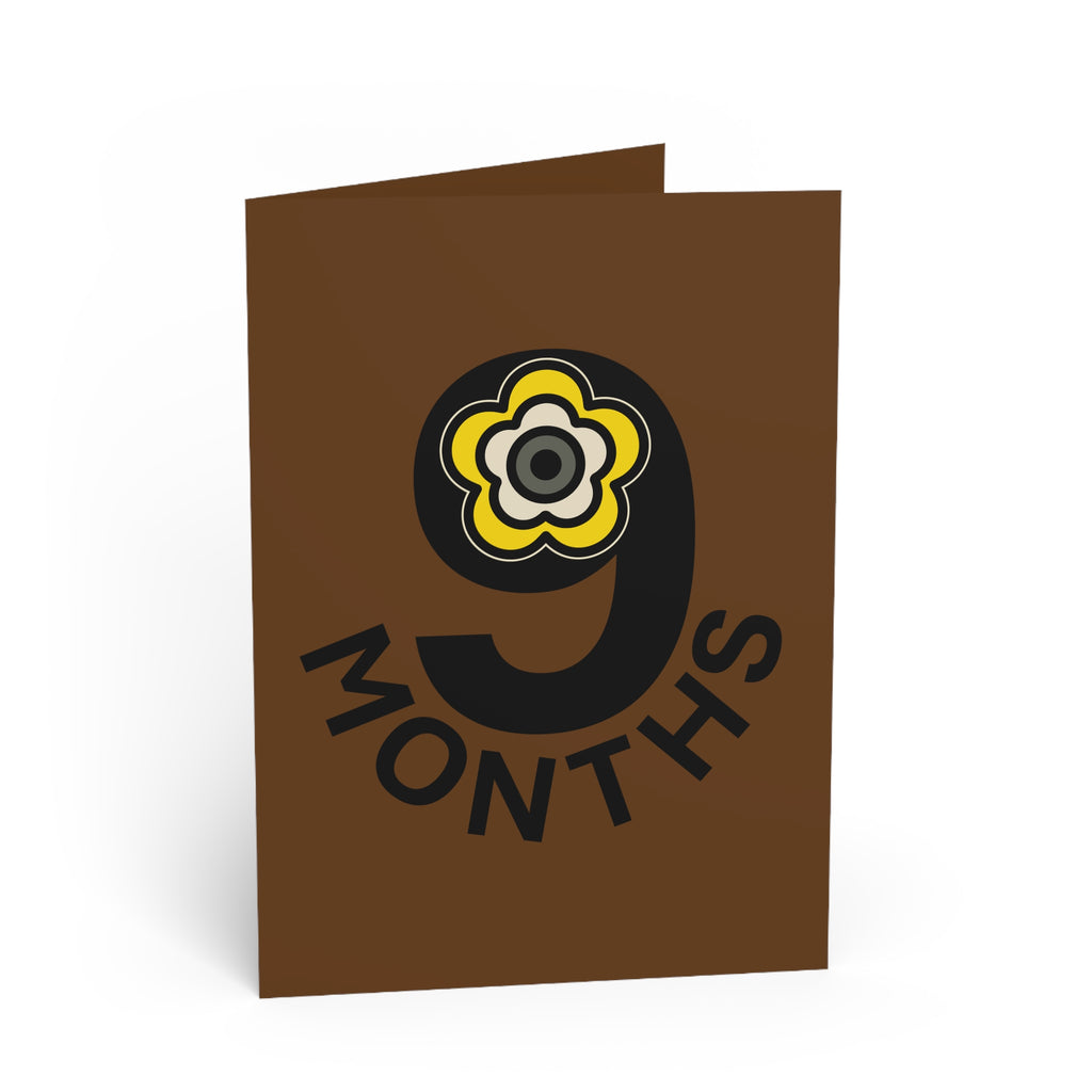 P🌺🌺P2Poppies 9 Months Milestone Greeting Card