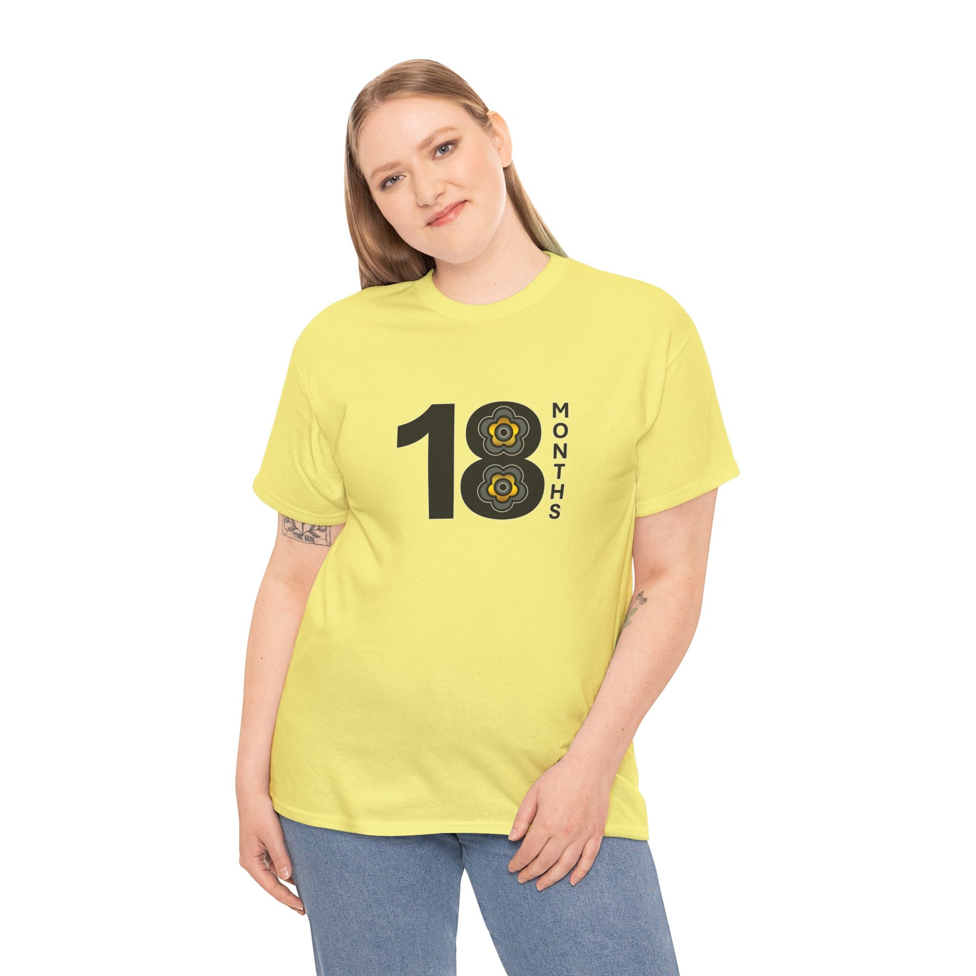 P🌺🌺P2Poppies 18 Months Sober – Motivational Recovery T-Shirt