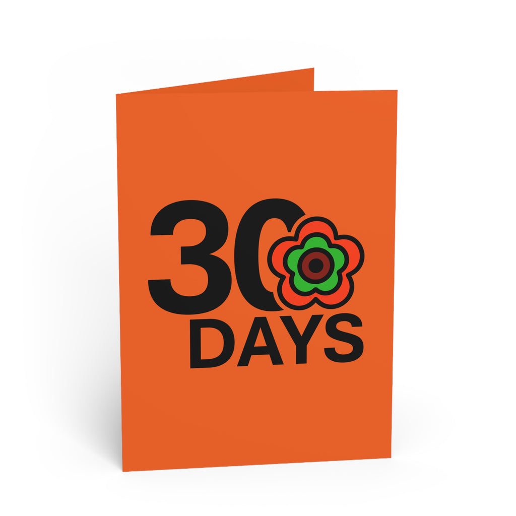 P🌺🌺P2Poppies 30 Days Milestone Greeting Card