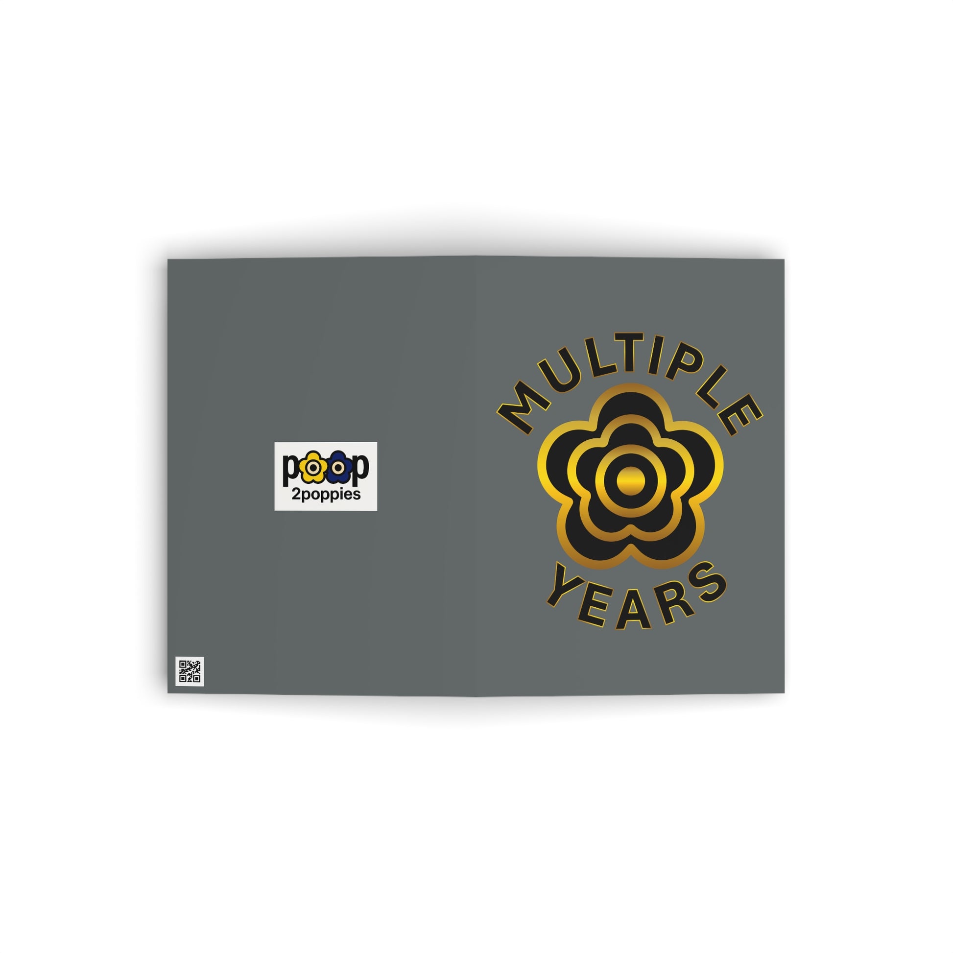 P🌺🌺P2Poppies Multiple Years Milestone Greeting Card