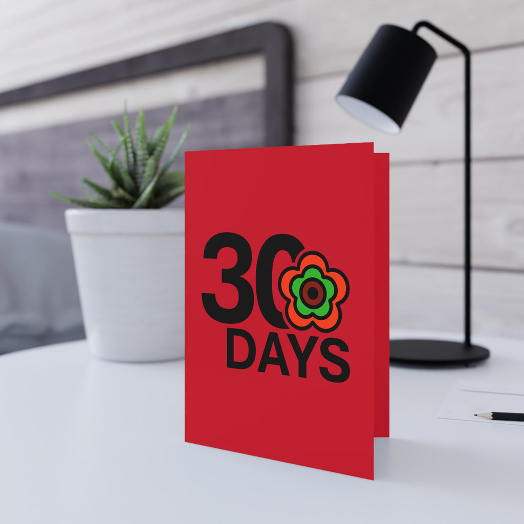 P🌺🌺P2Poppies 30 Days Milestone Greeting Card