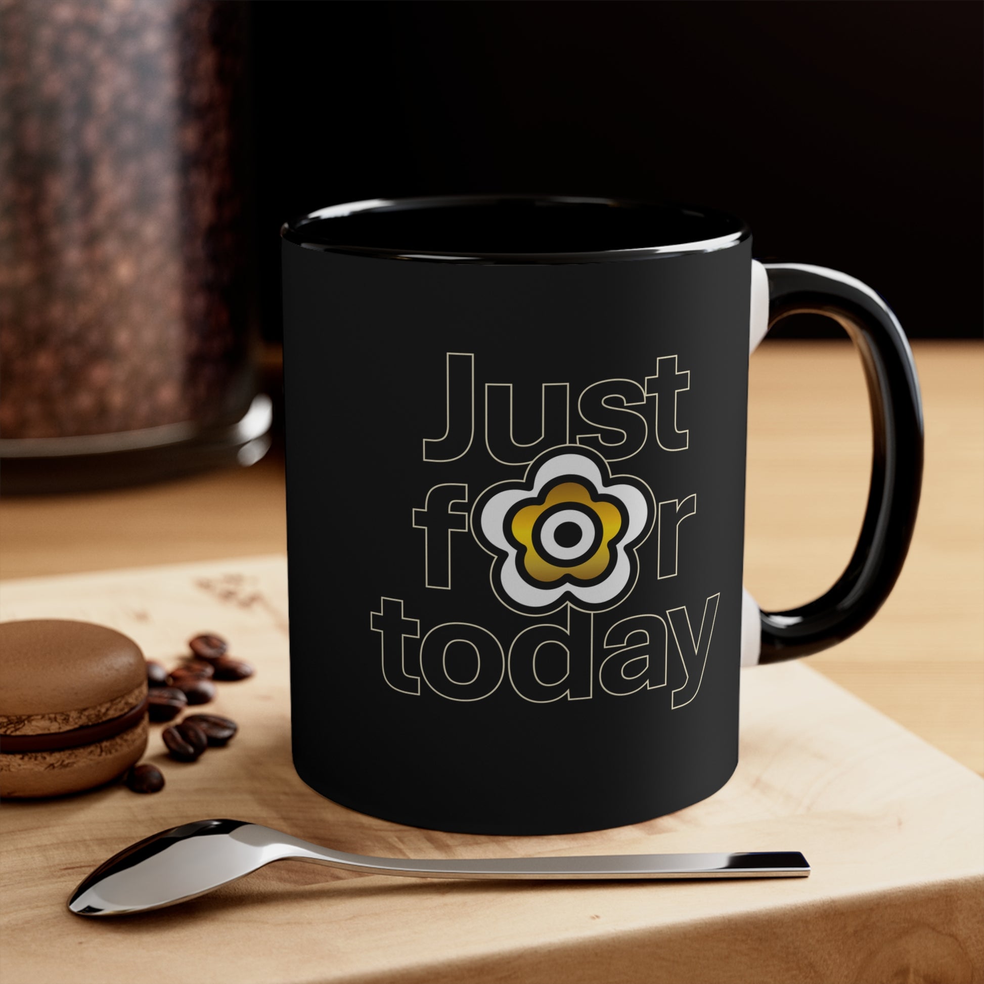 P🌺🌺P2Poppies Just for Today – Motivational Recovery Mug