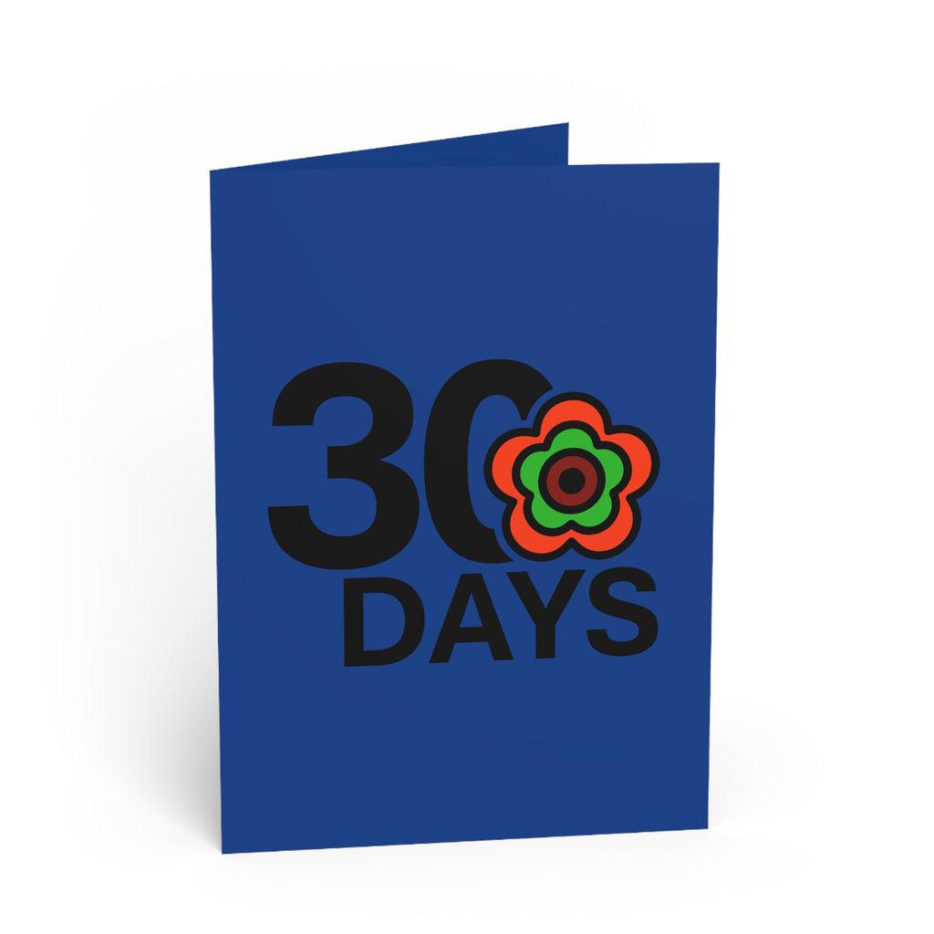 P🌺🌺P2Poppies 30 Days Milestone Greeting Card