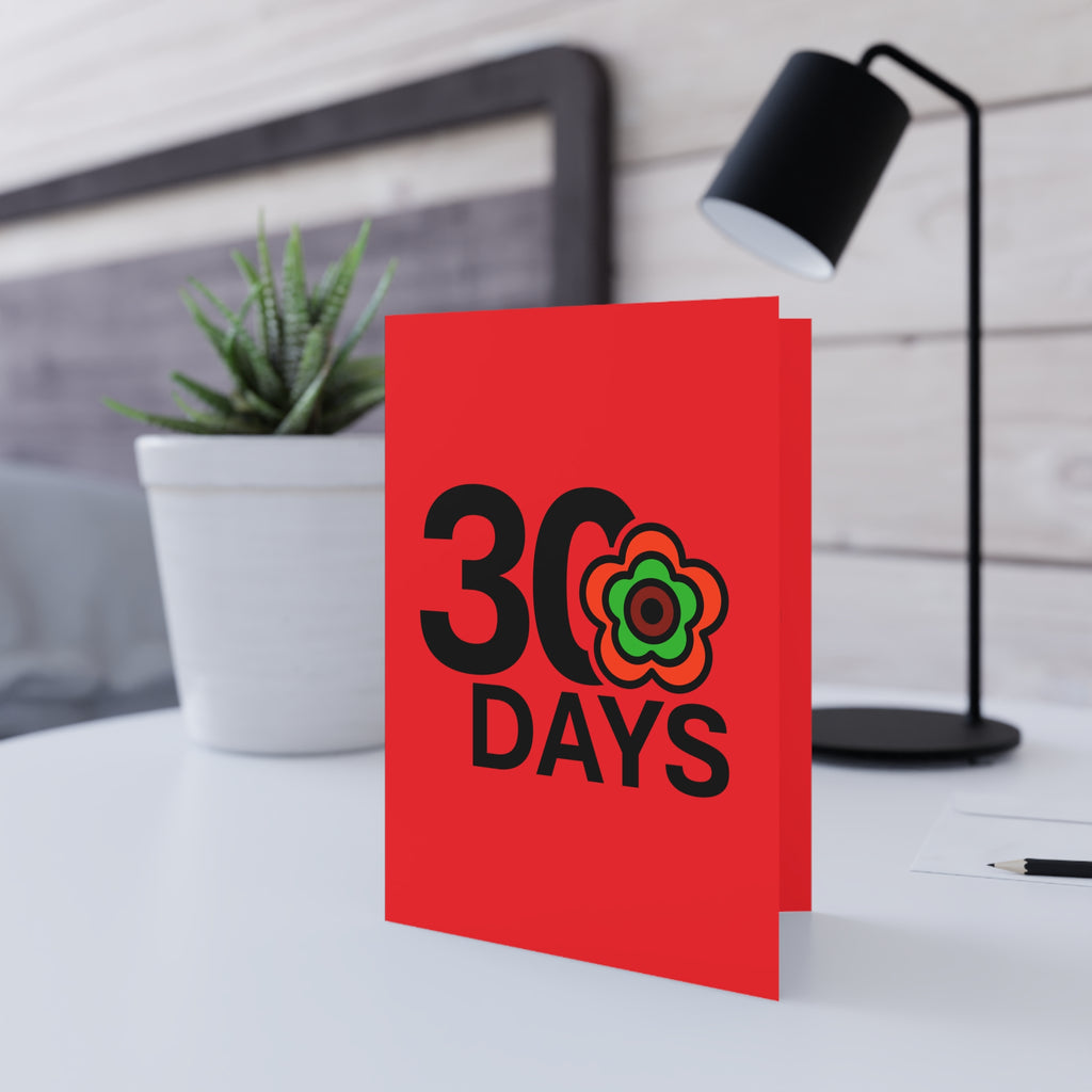 P🌺🌺P2Poppies 30 Days Milestone Greeting Card