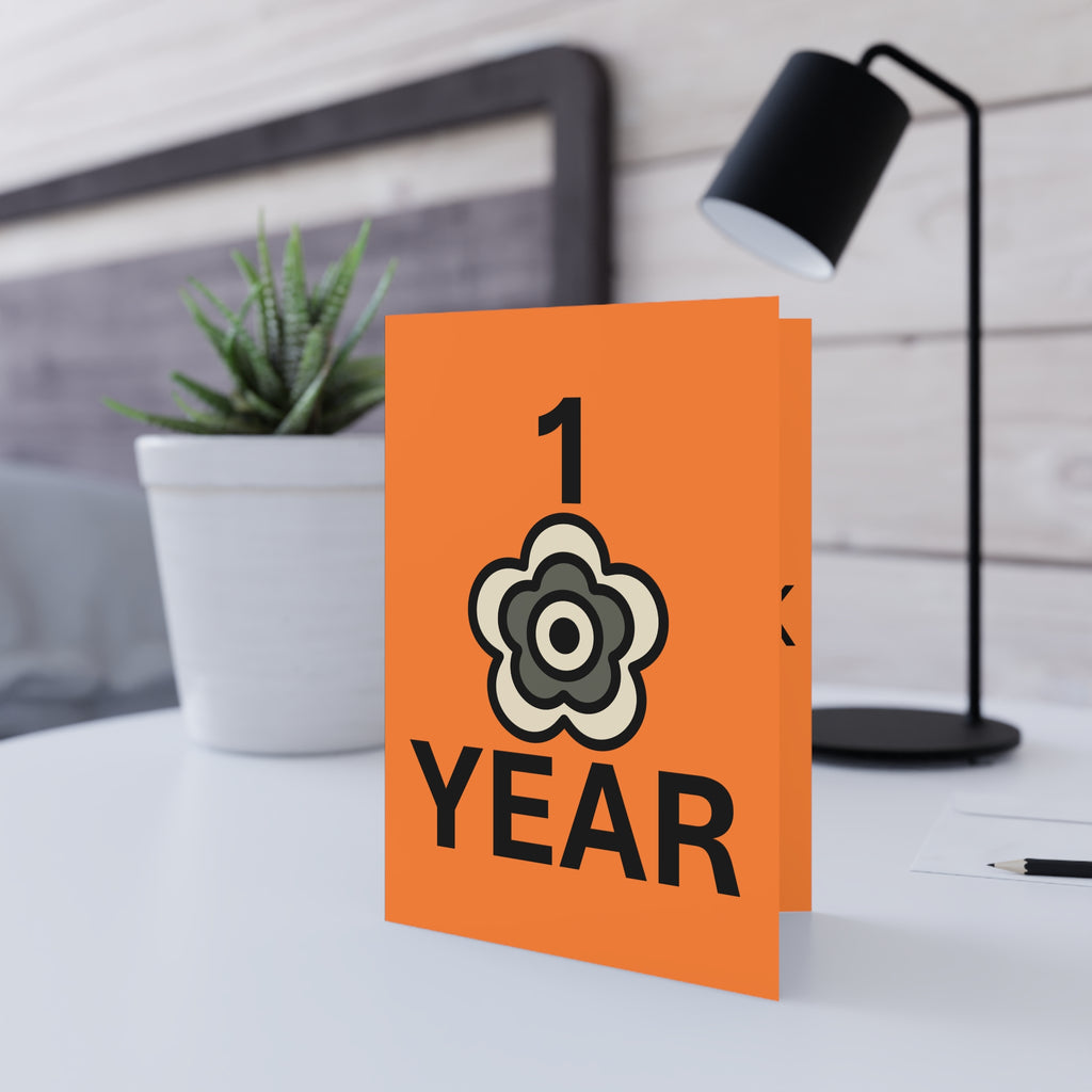 P🌺🌺P2Poppies 1 Year Milestone Greeting Card