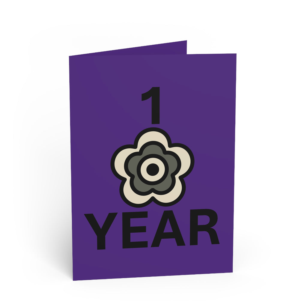 P🌺🌺P2Poppies 1 Year Milestone Greeting Card