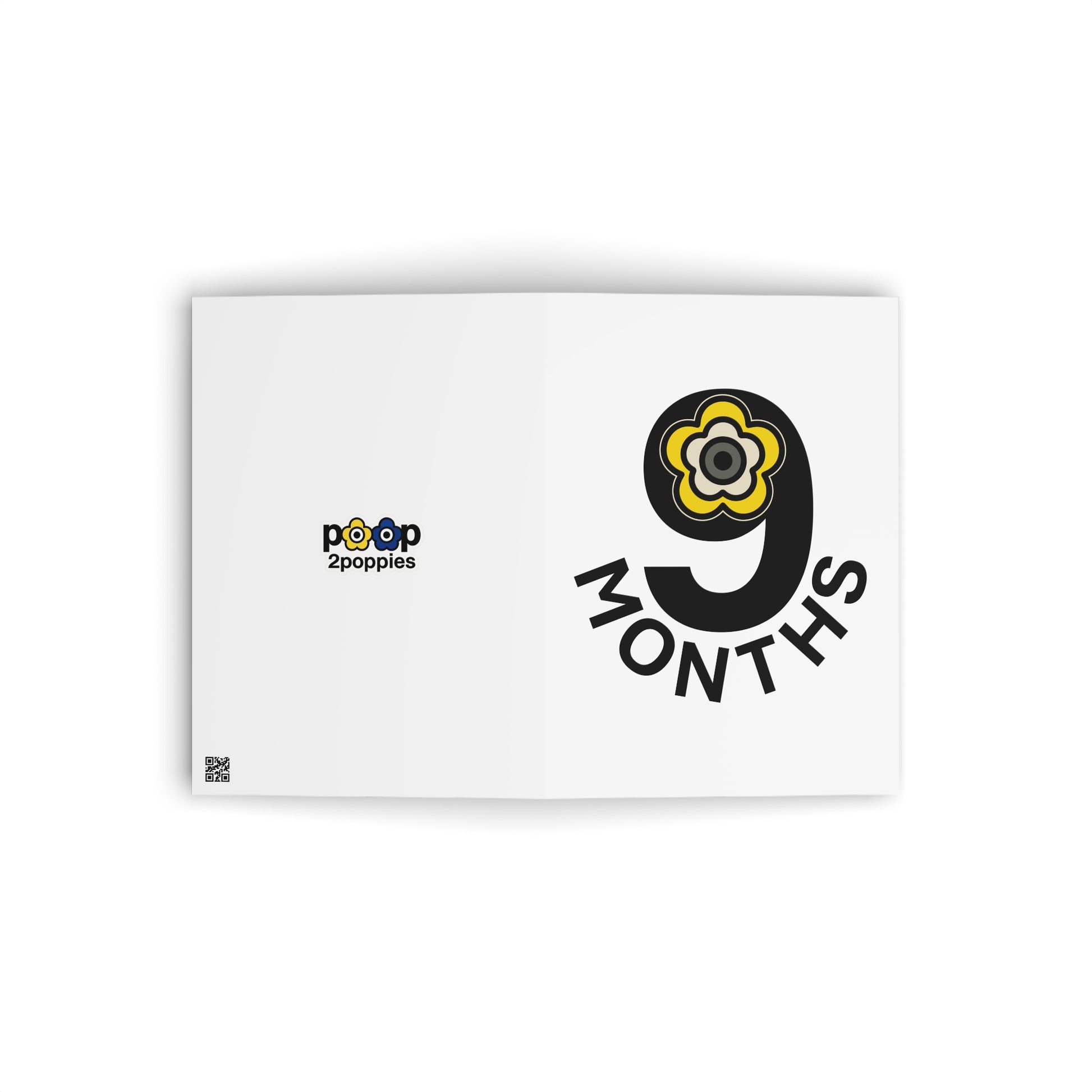 P🌺🌺P2Poppies 9 Months Milestone Greeting Card