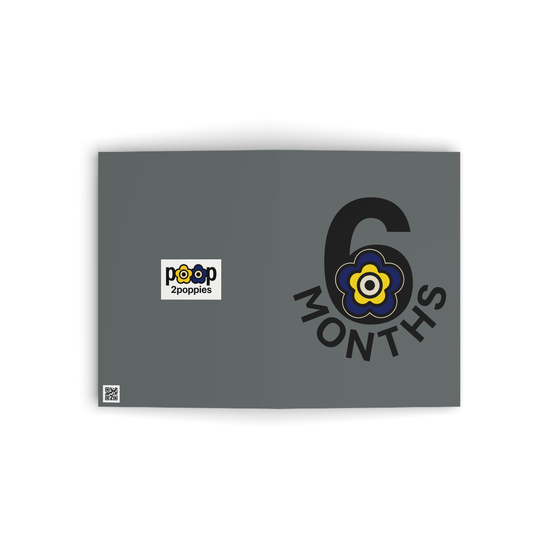 P🌺🌺P2Poppies 6 Months Milestone Greeting Card