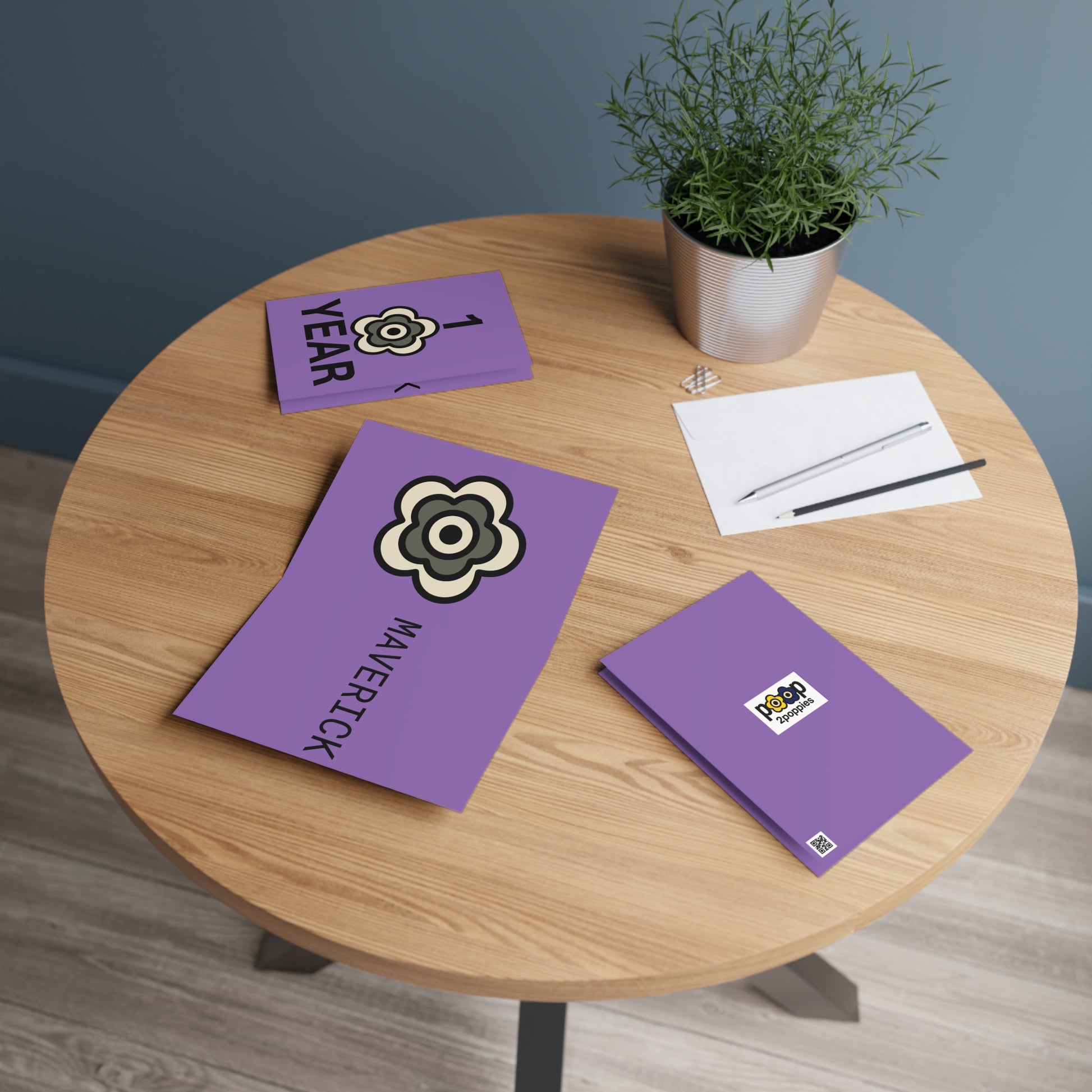 P🌺🌺P2Poppies 1 Year Milestone Greeting Card