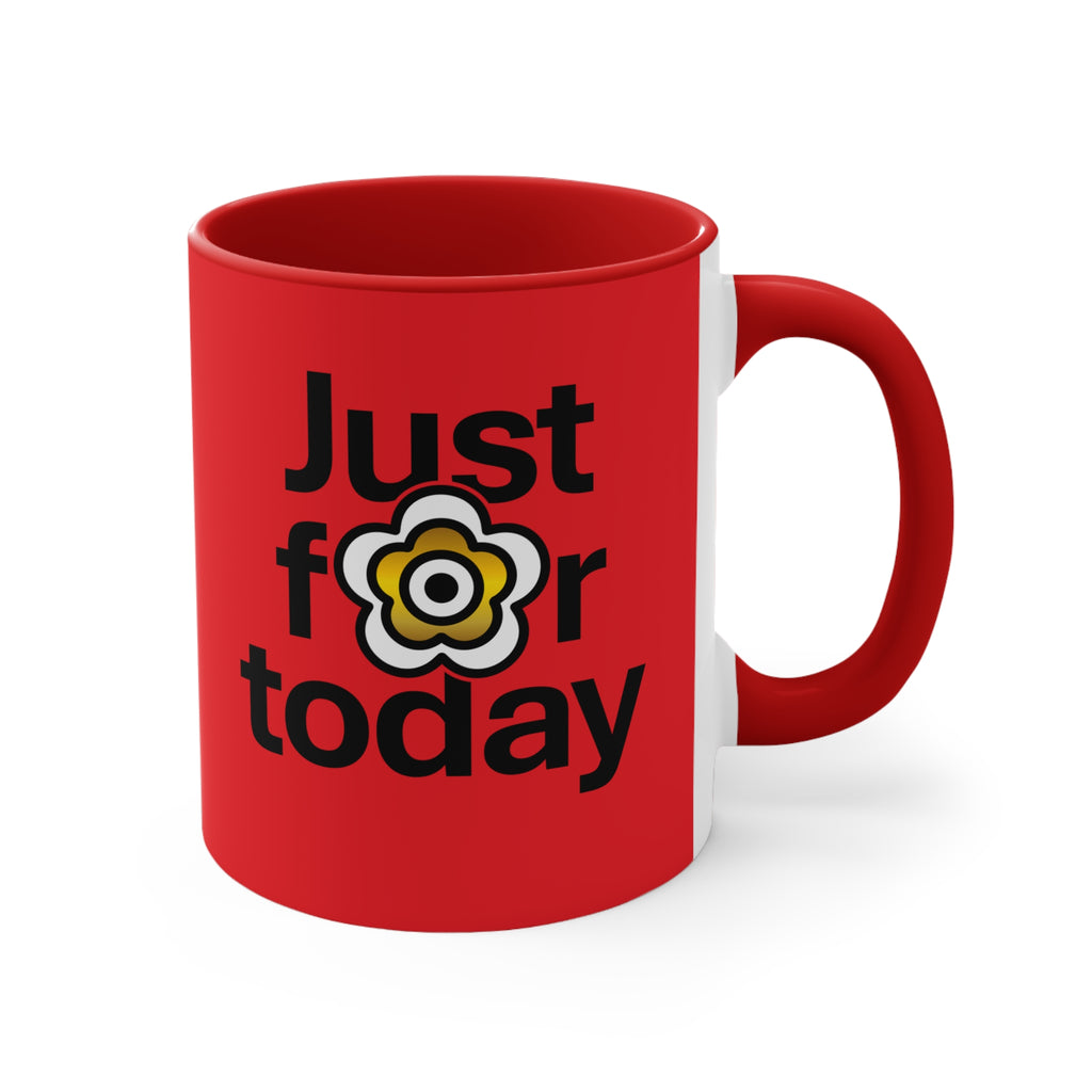 P🌺🌺P2Poppies Just for Today – Motivational Recovery Mug