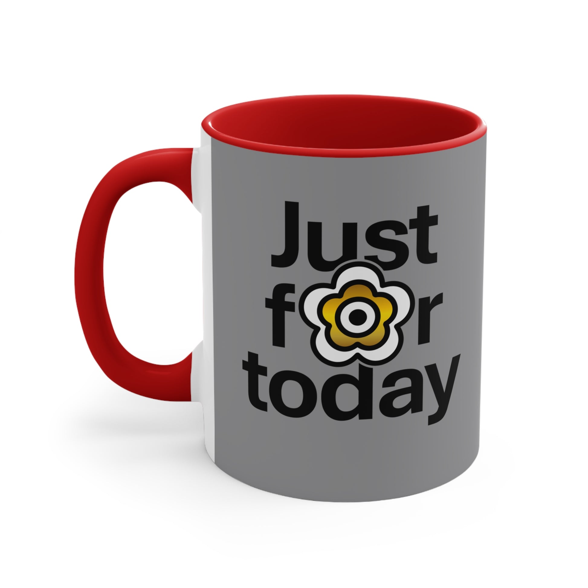 P🌺🌺P2Poppies Just for Today – Motivational Recovery Mug