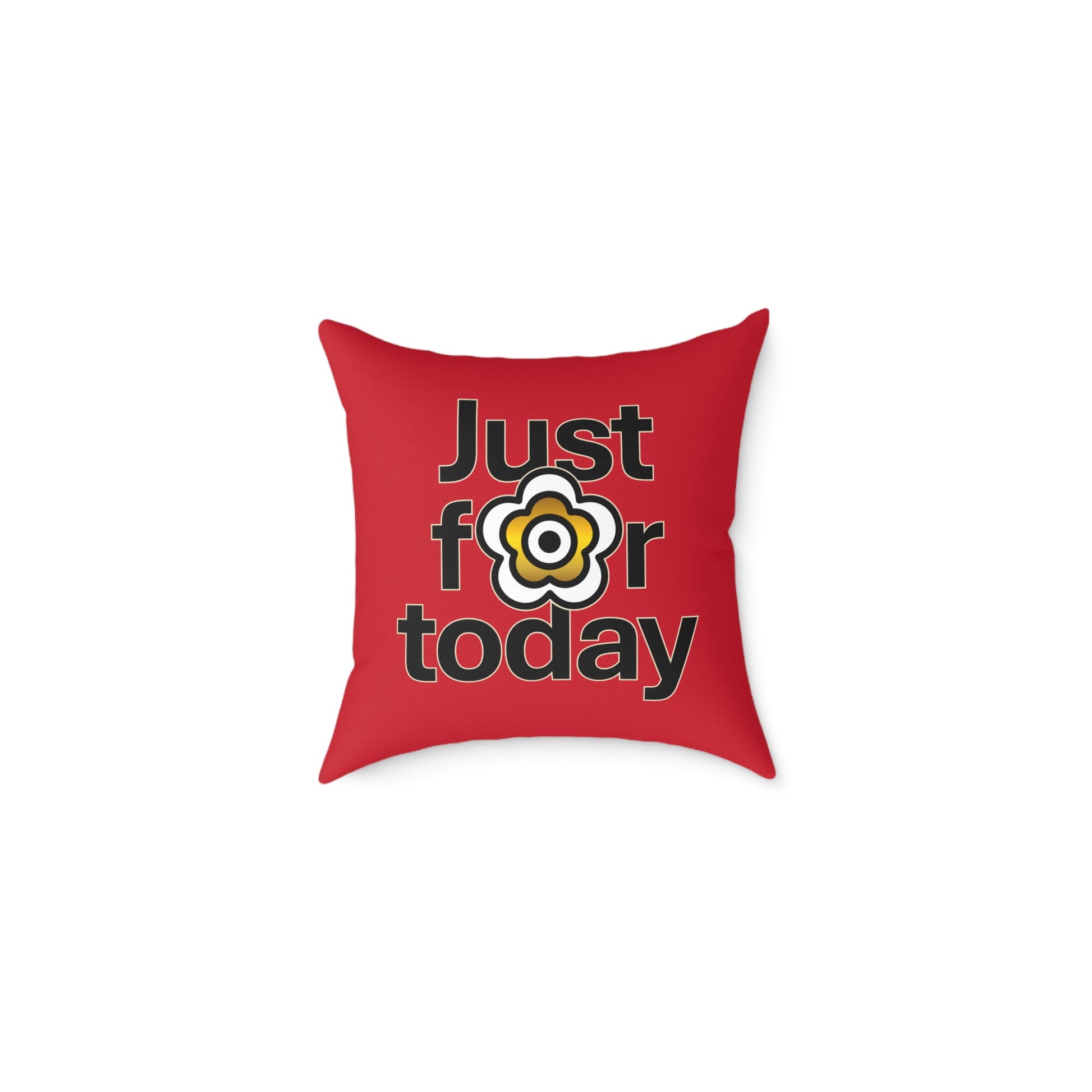 P🌺🌺P2Poppies Just for Today 16" x 16" Cushion – Recovery Inspiration Pillow