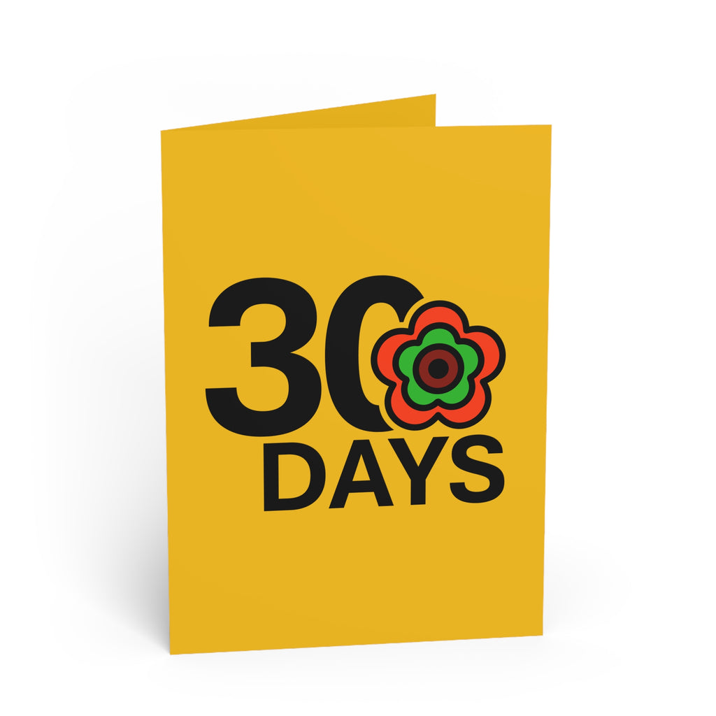 P🌺🌺P2Poppies 30 Days Milestone Greeting Card