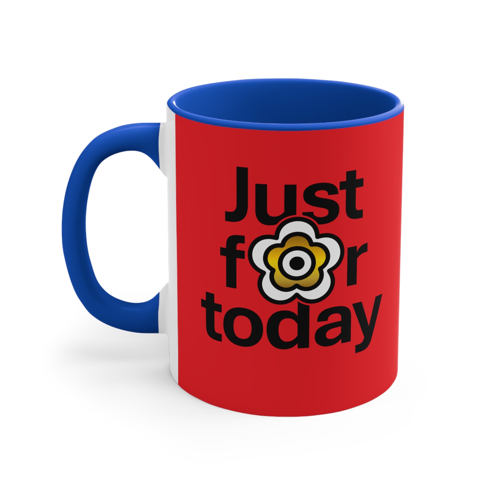 P🌺🌺P2Poppies Just for Today – Motivational Recovery Mug