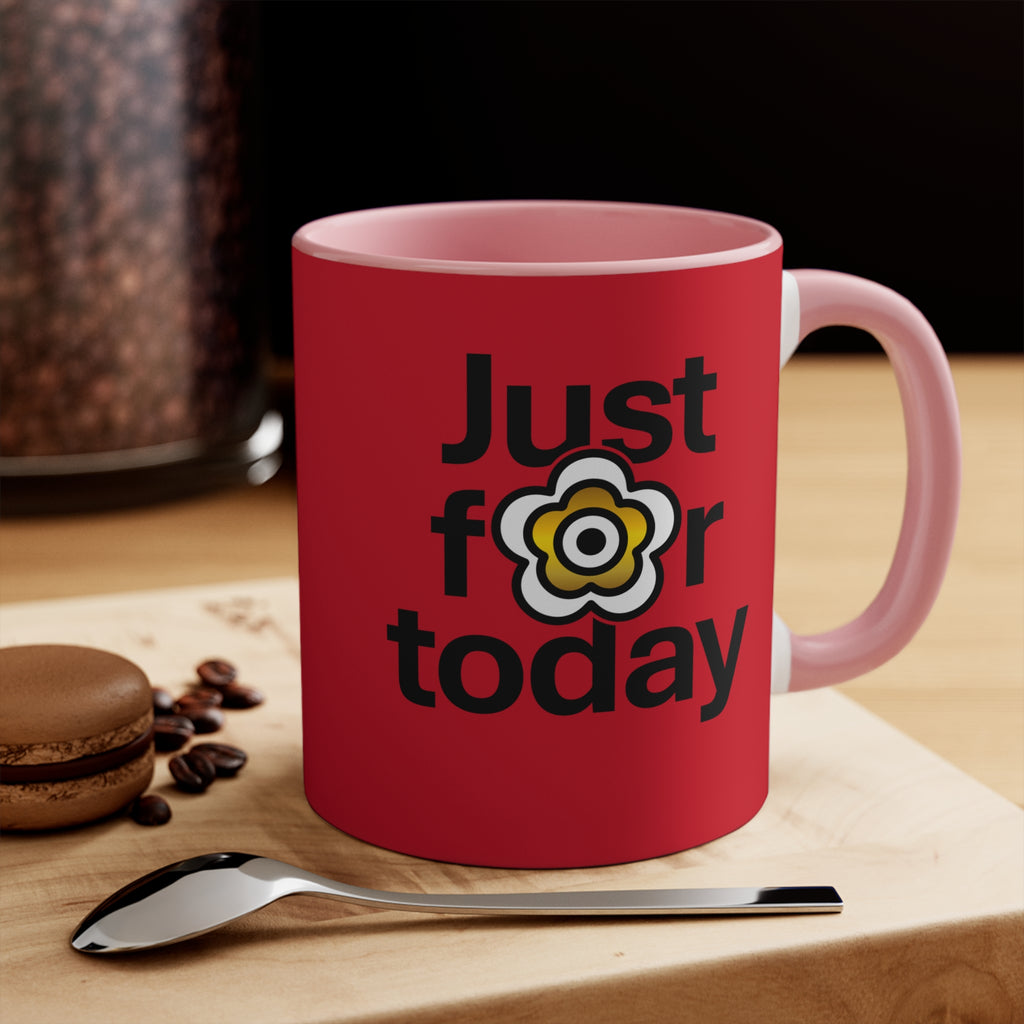 P🌺🌺P2Poppies Just for Today – Motivational Recovery Mug