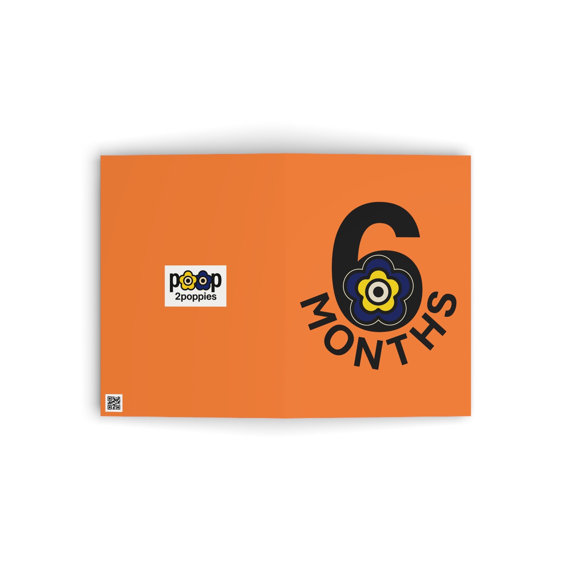 P🌺🌺P2Poppies 6 Months Milestone Greeting Card