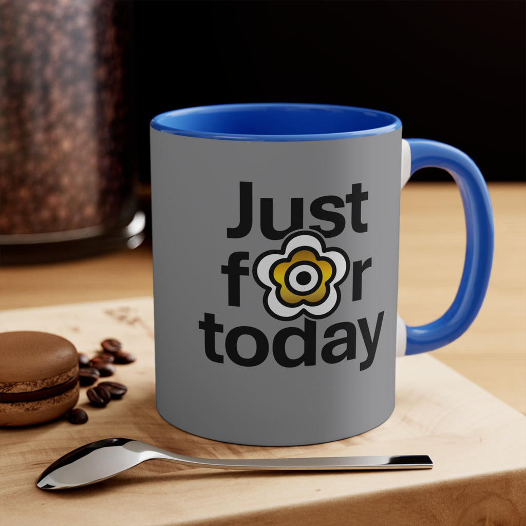 P🌺🌺P2Poppies Just for Today – Motivational Recovery Mug