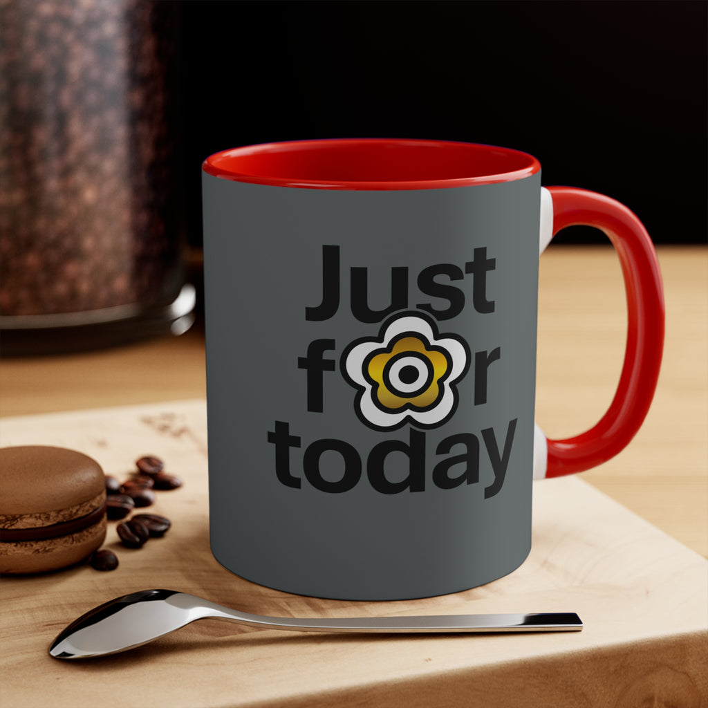 P🌺🌺P2Poppies Just for Today – Motivational Recovery Mug