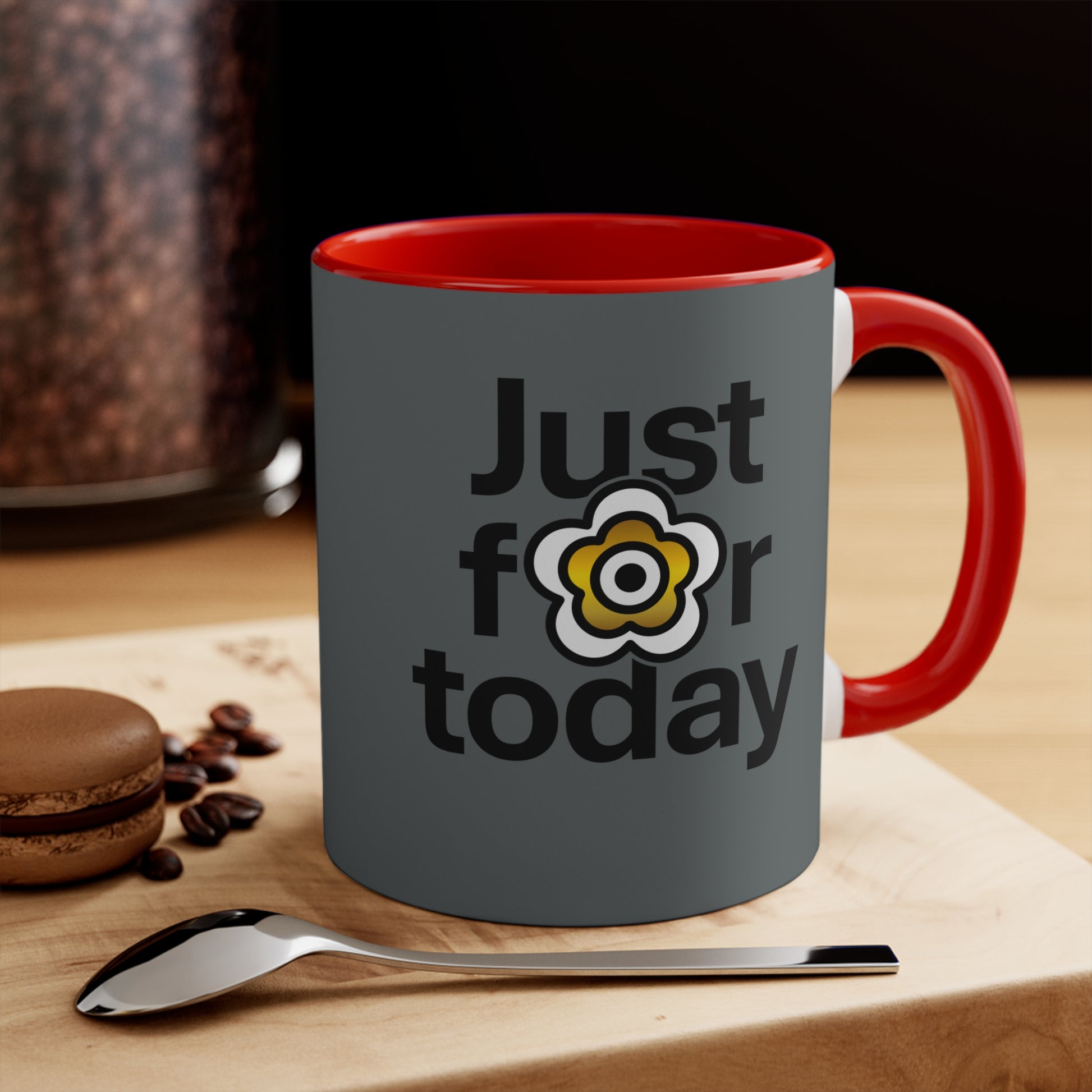 P🌺🌺P2Poppies Just for Today – Motivational Recovery Mug