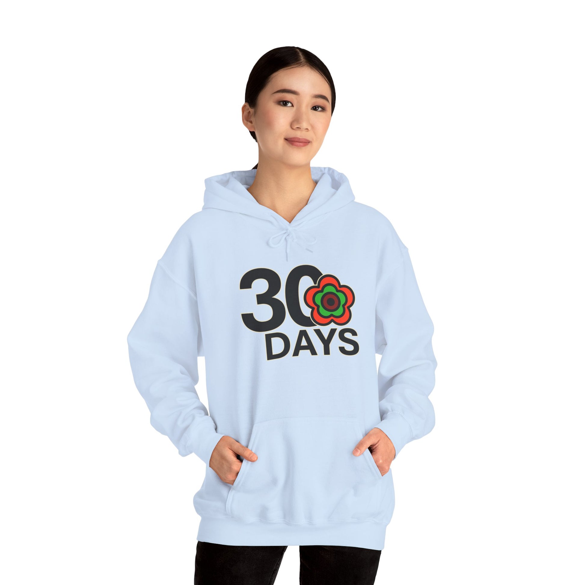 P🌺🌺P2Poppies 30 Days Sober Hoodie – Recovery Milestone Sweatshirt