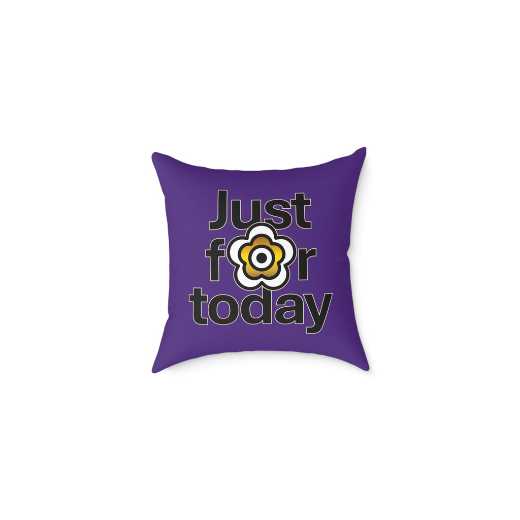 P🌺🌺P2Poppies Just for Today 16" x 16" Cushion – Recovery Inspiration Pillow