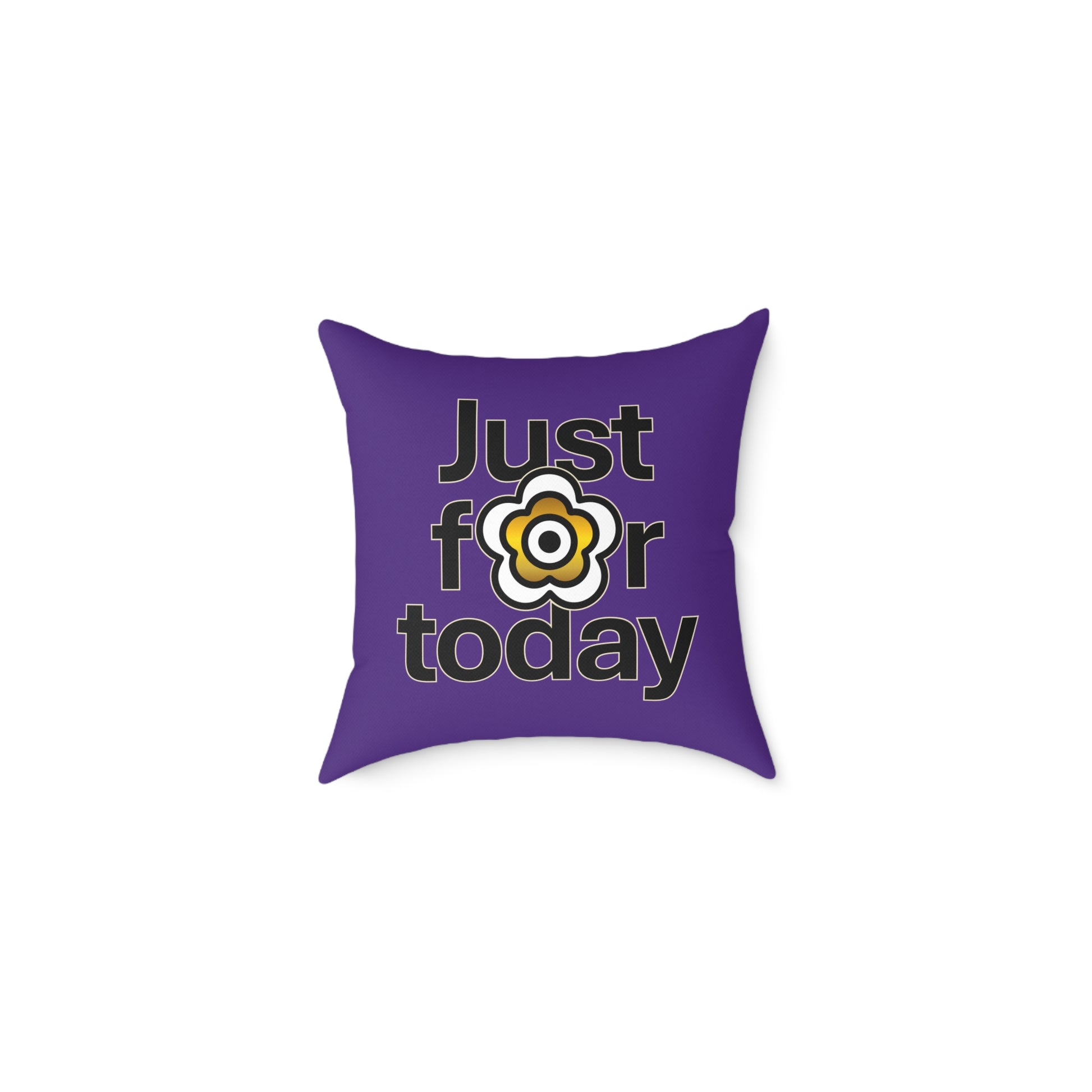 P🌺🌺P2Poppies Just for Today 16" x 16" Cushion – Recovery Inspiration Pillow