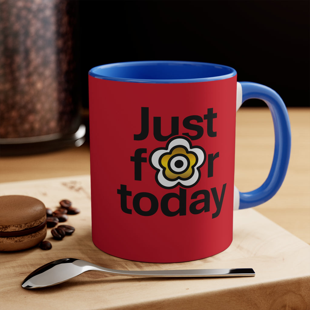 P🌺🌺P2Poppies Just for Today – Motivational Recovery Mug