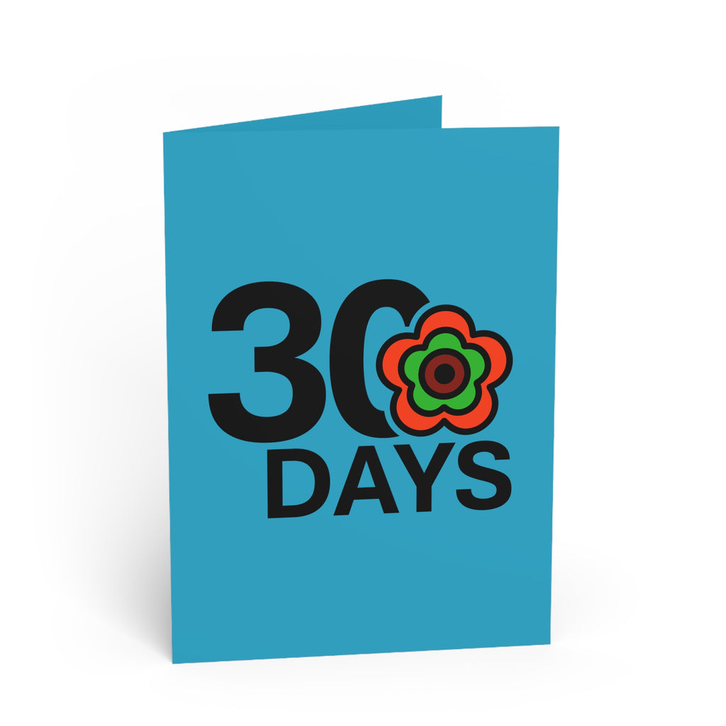 P🌺🌺P2Poppies 30 Days Milestone Greeting Card