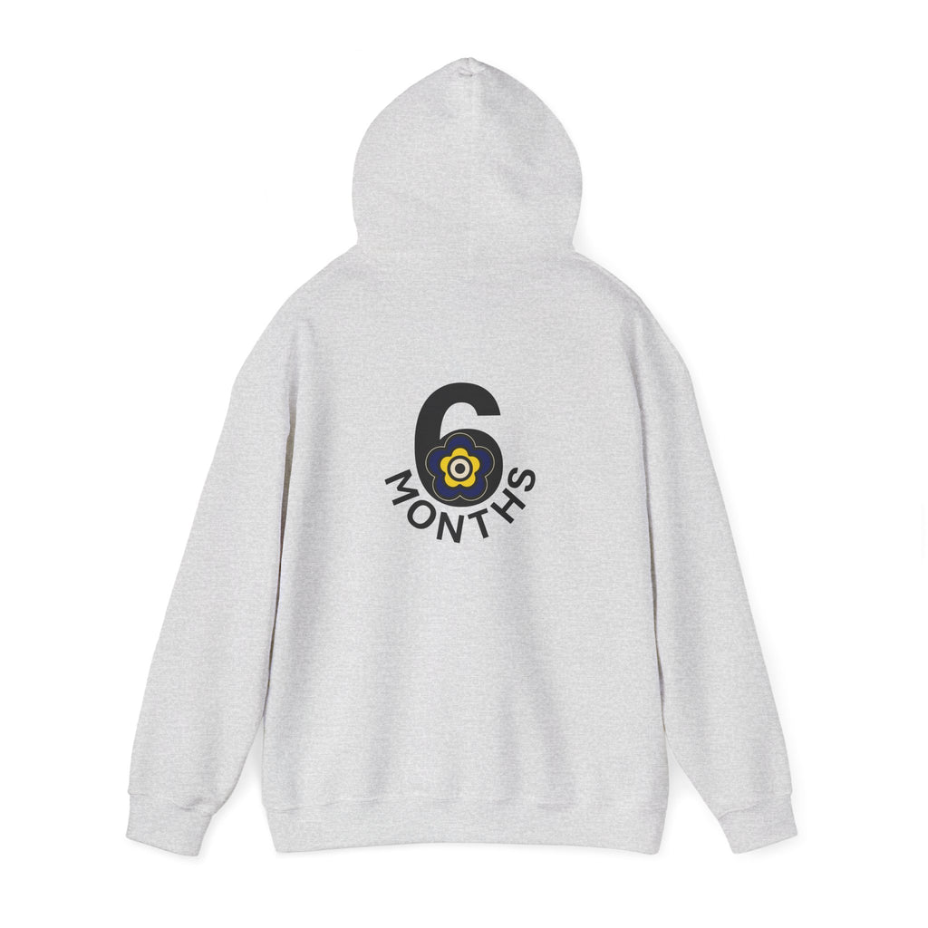 P🌺🌺P2Poppies 6 Months Sober Hoodie – Recovery Milestone Sweatshirt