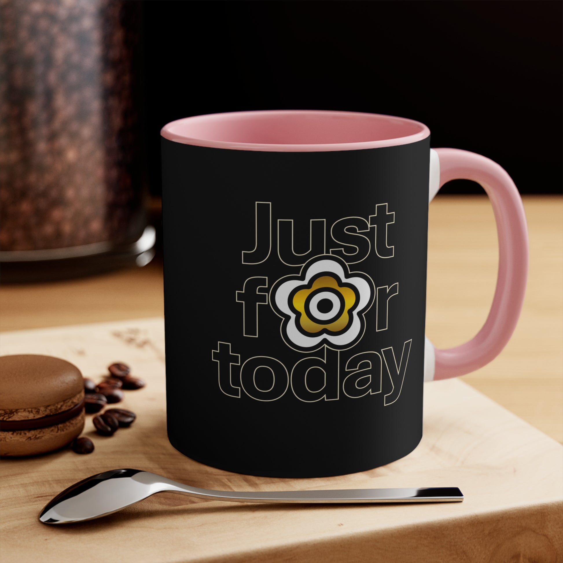 P🌺🌺P2Poppies Just for Today – Motivational Recovery Mug