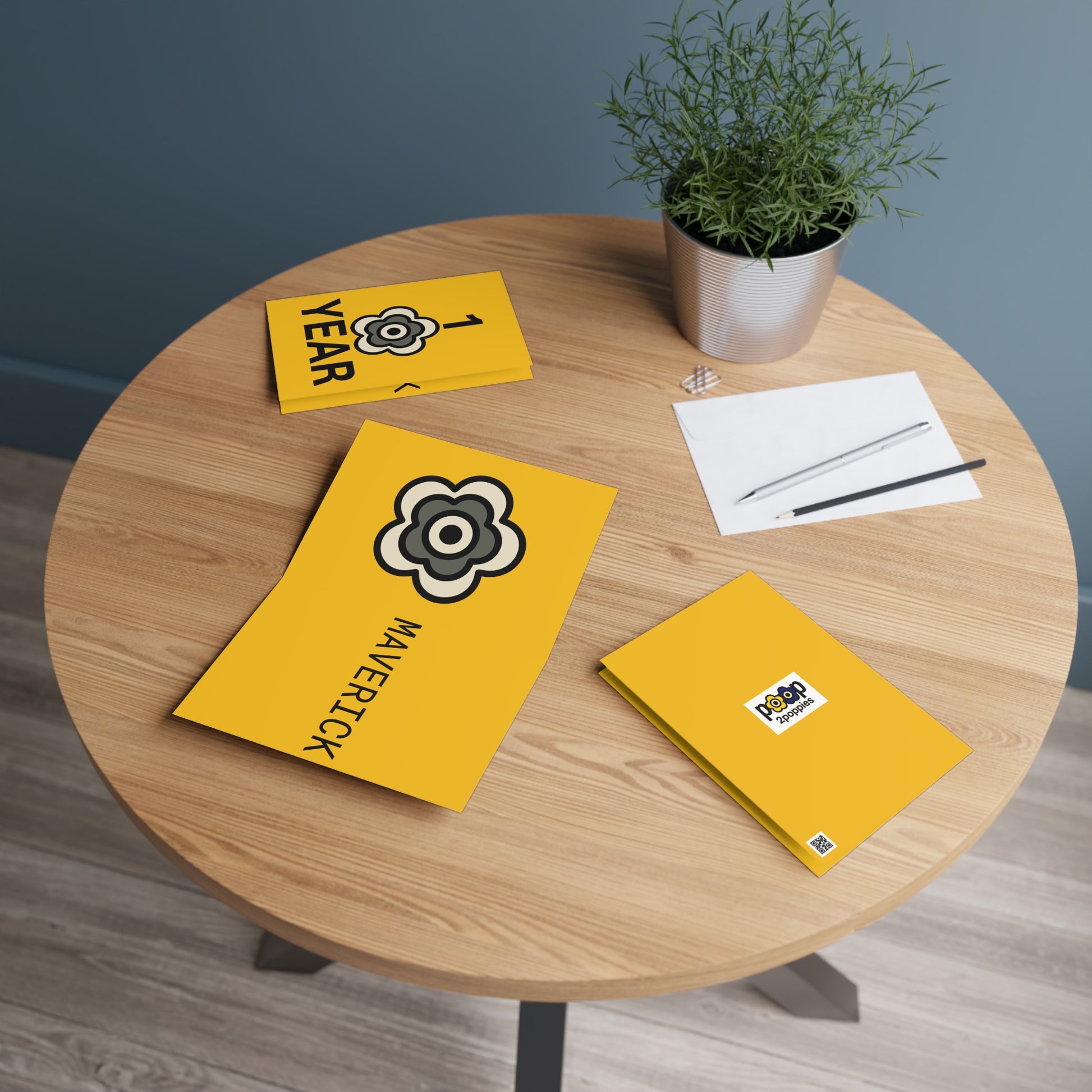 P🌺🌺P2Poppies 1 Year Milestone Greeting Card