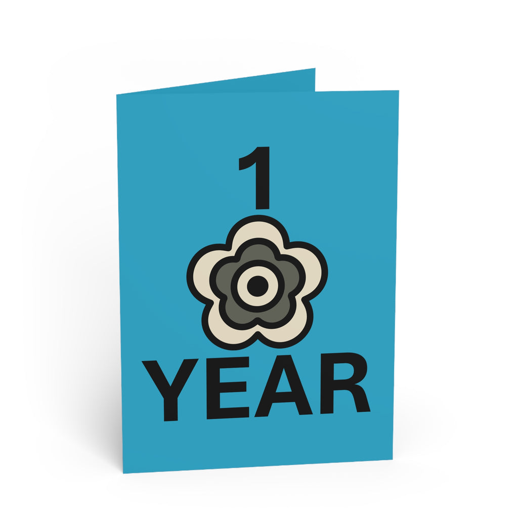P🌺🌺P2Poppies 1 Year Milestone Greeting Card