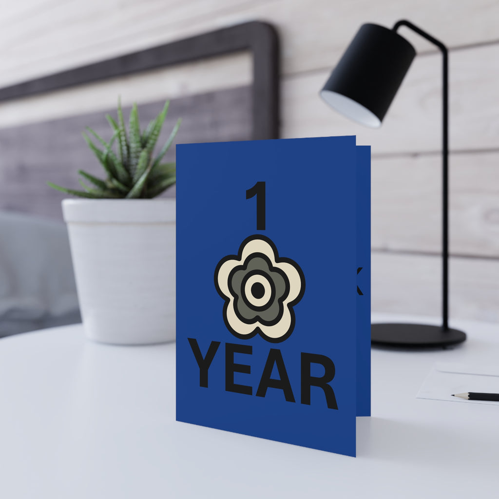 P🌺🌺P2Poppies 1 Year Milestone Greeting Card