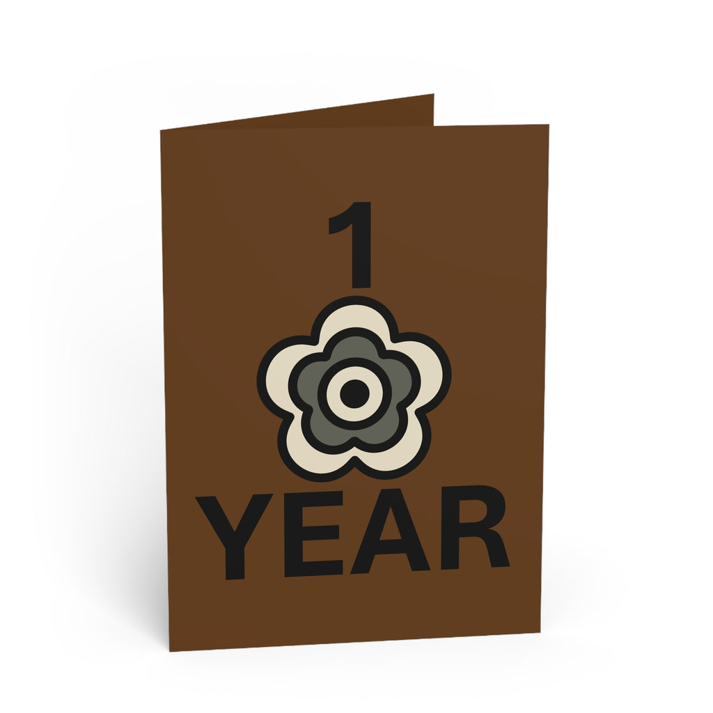 P🌺🌺P2Poppies 1 Year Milestone Greeting Card